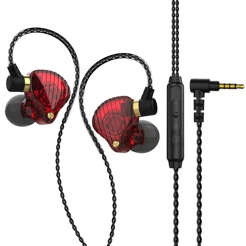 QKZ SK3 3.5mm Wired Earphone with Microphone HiFi Music Monitor Bass Headphone Noise Cancelling Headset for Sport Gaming Earbuds