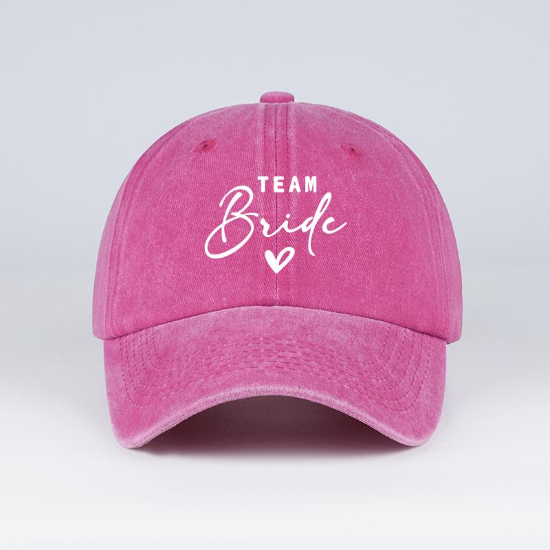 Унисекс Модная Бейсболка с принтом TEAM bride Трендовая Легкая Внешняя Шляпа от Солнца Идеально подходит для Путешествий и Кемпинга