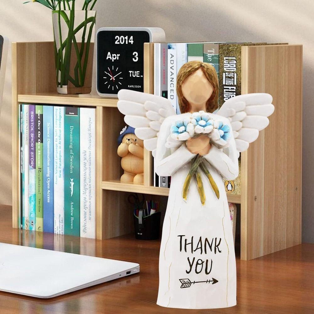 Устойчивые к выцветанию фигурки цветочных фей, расписанные вручную украшения ангела, настольная статуэтка девочки-ангела