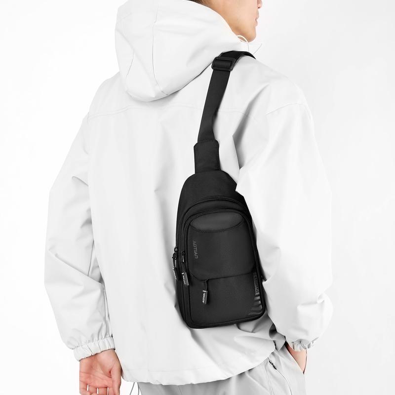 Men's Crossbody Bag Outdoor Riding Chest Bag Oxford Shoulder Bag