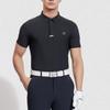 Fila Повседневная трикотажная футболка-поло с коротким рукавом серии Golf для мужчин, темно-черная A11M425110FBK
