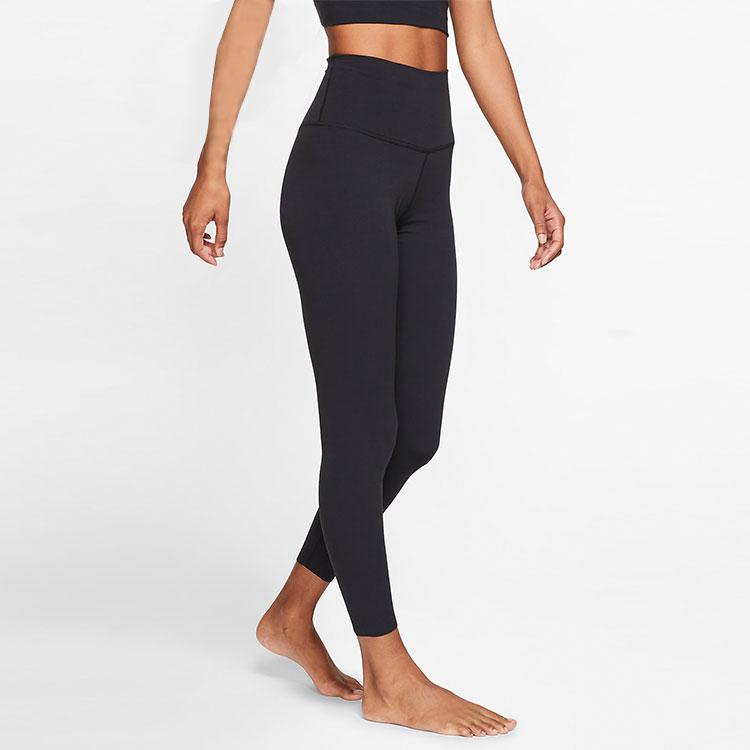 Nike Леггинсы для йоги Yoga Dri-FIT Luxe Solid Quick-Dry с высокой талией, женские леггинсы, черные CJ3801-010