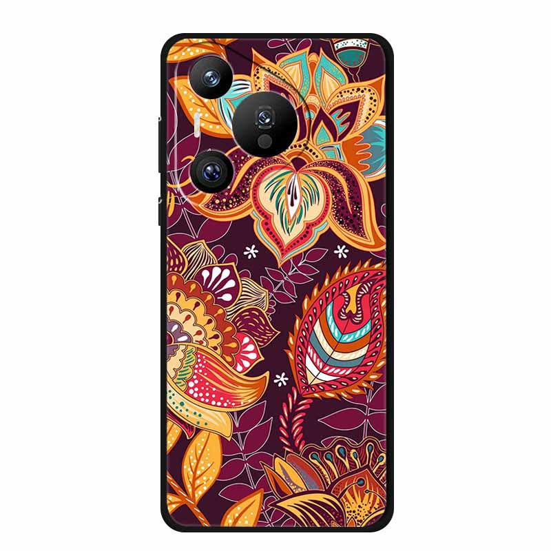 Чехол для телефона Huawei Pura 70 Pro с тиснением и цветной покраской, с текстурой высокого качества - 1 шт.