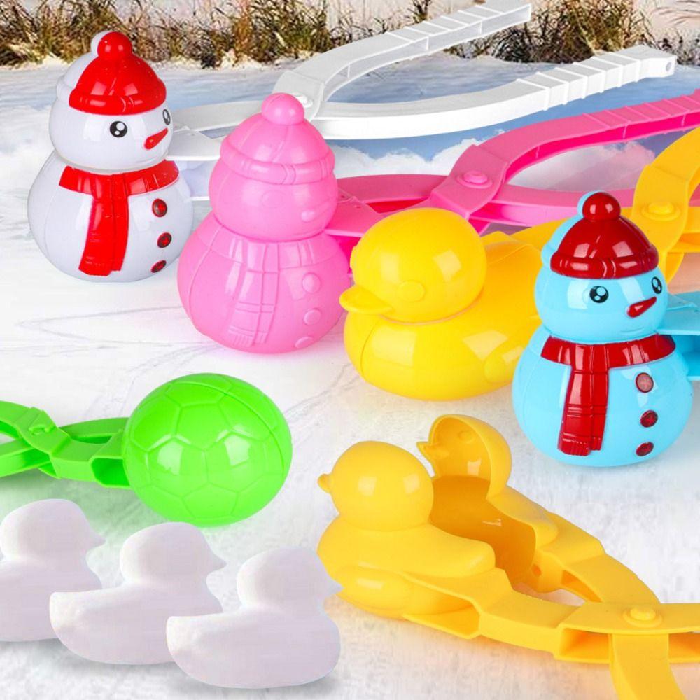 Outdoor Heart Snowflake Duck Shape Clip Tongs Multistyles Sand Snow Ball Mold Toys  for Kids Adult