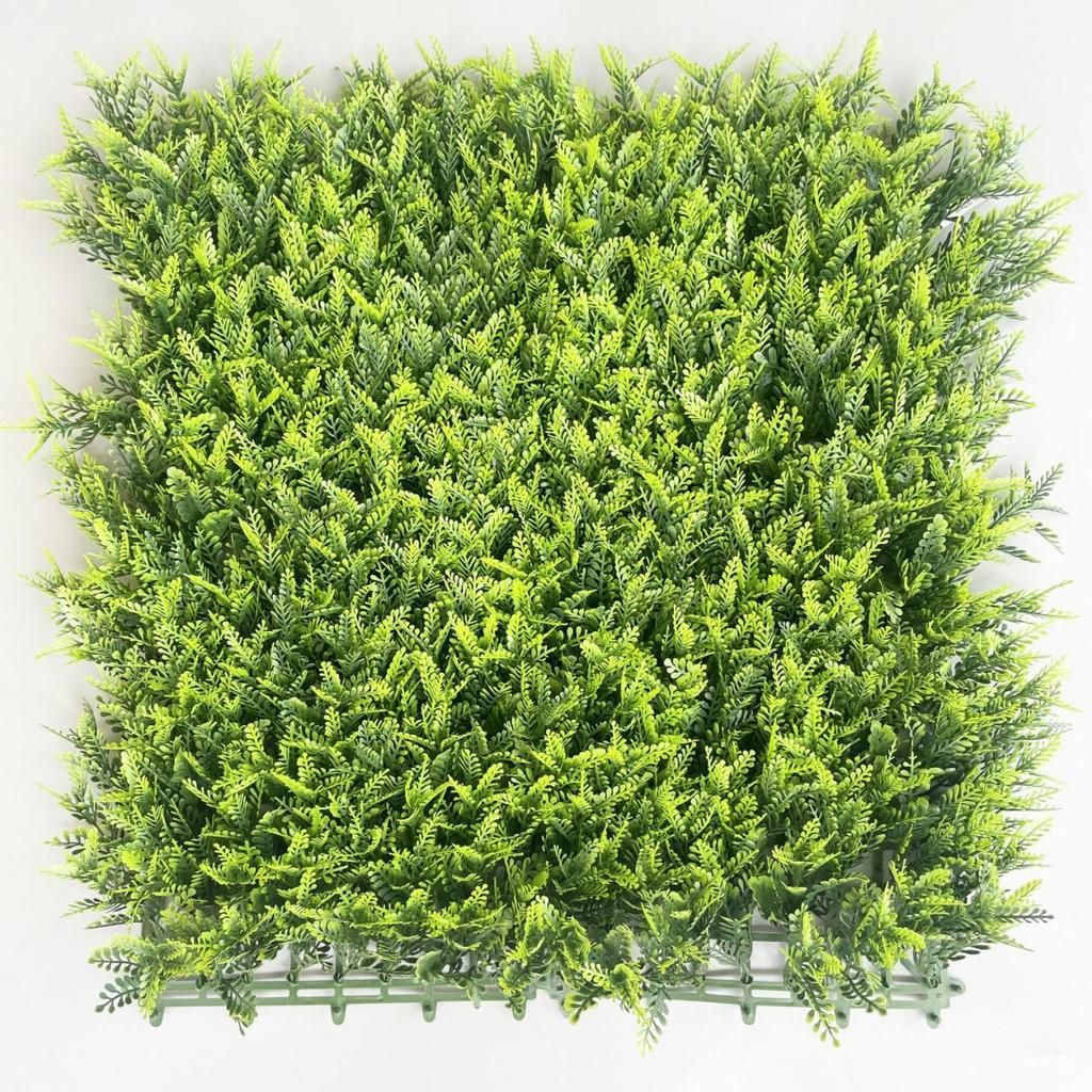 50×50cm Artificial Green Plant Wall - Plastic Vertical Garden, Fake Flower Wall, Synthetic Turf Background