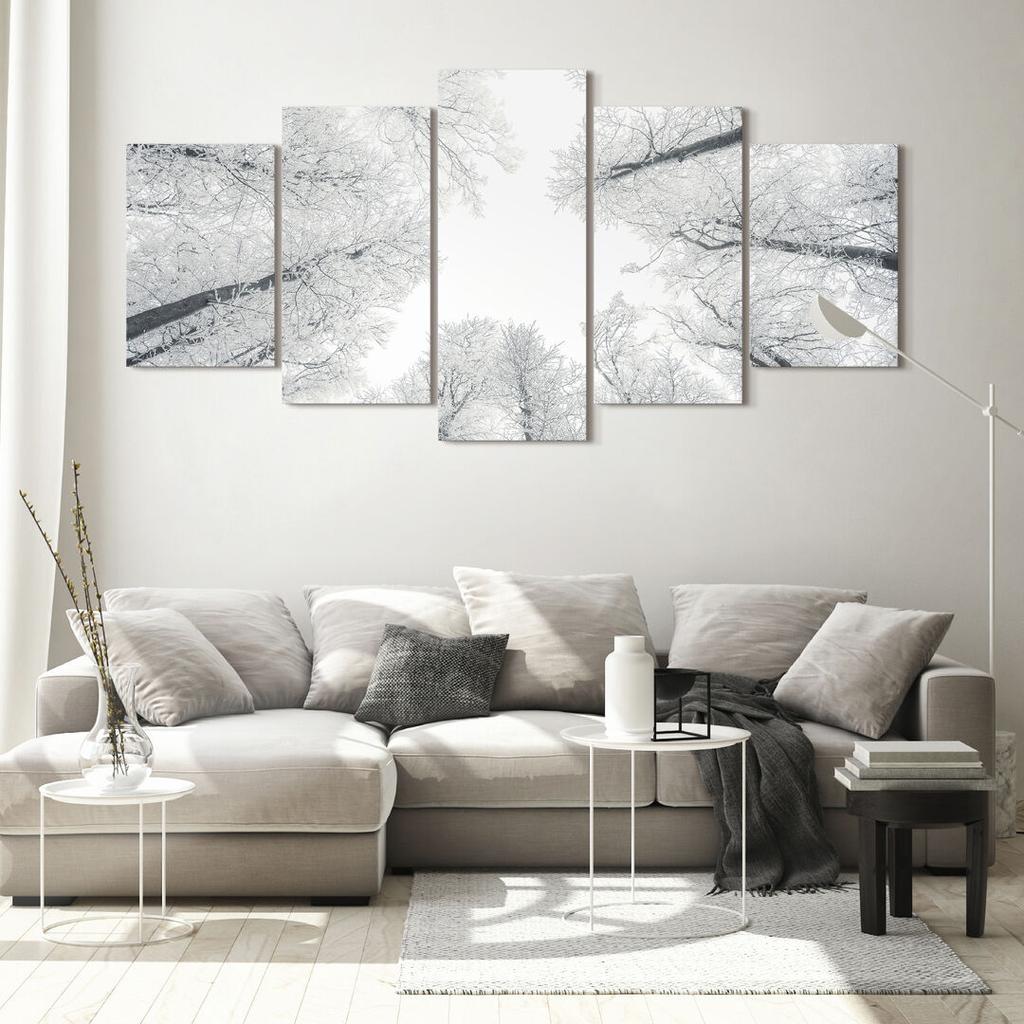 Obraz Na Płótnie Włoskim 200 X 100 Cm Pentaptyk - Styl Skandynawski - Natura