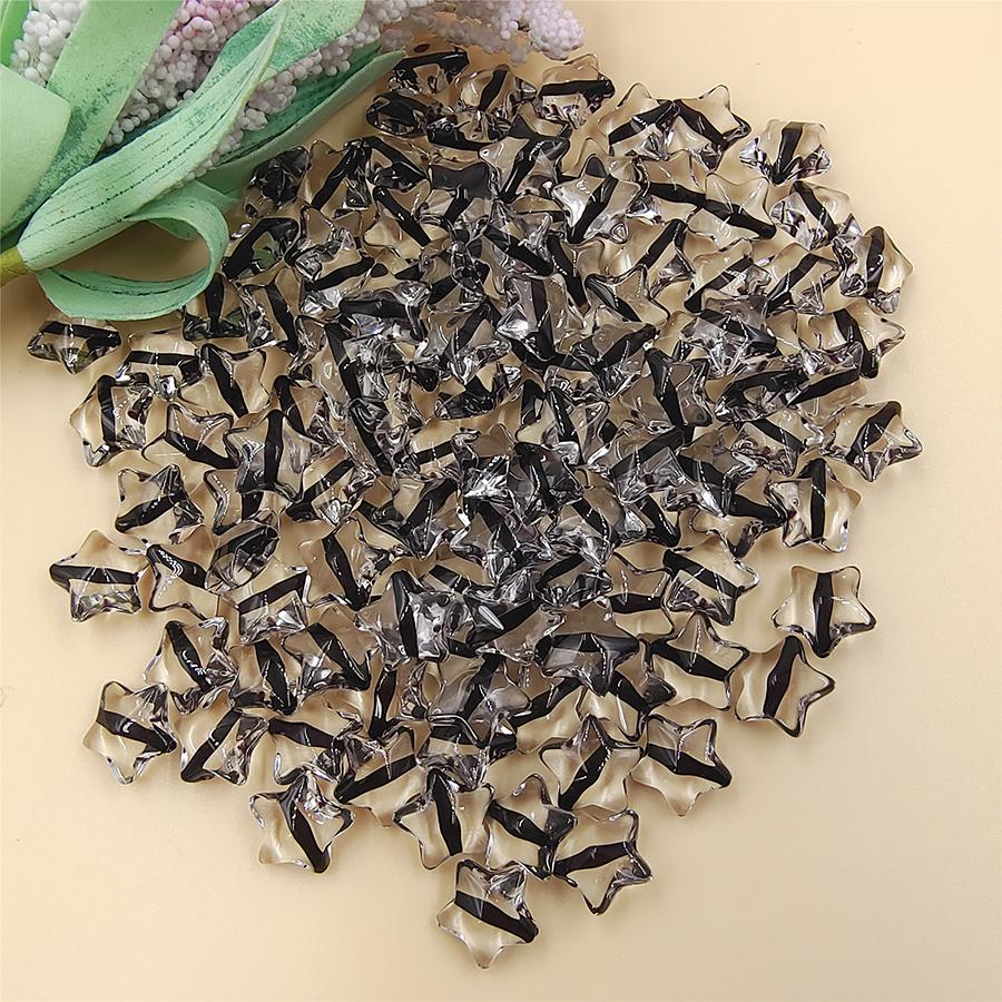 Бусины для рукоделия, фурнитура для бисероплетения, браслет, ожерелье, 13 мм, свободные бусины, акриловые, ручная работа, изготовление украшений, звезда, 120 шт.