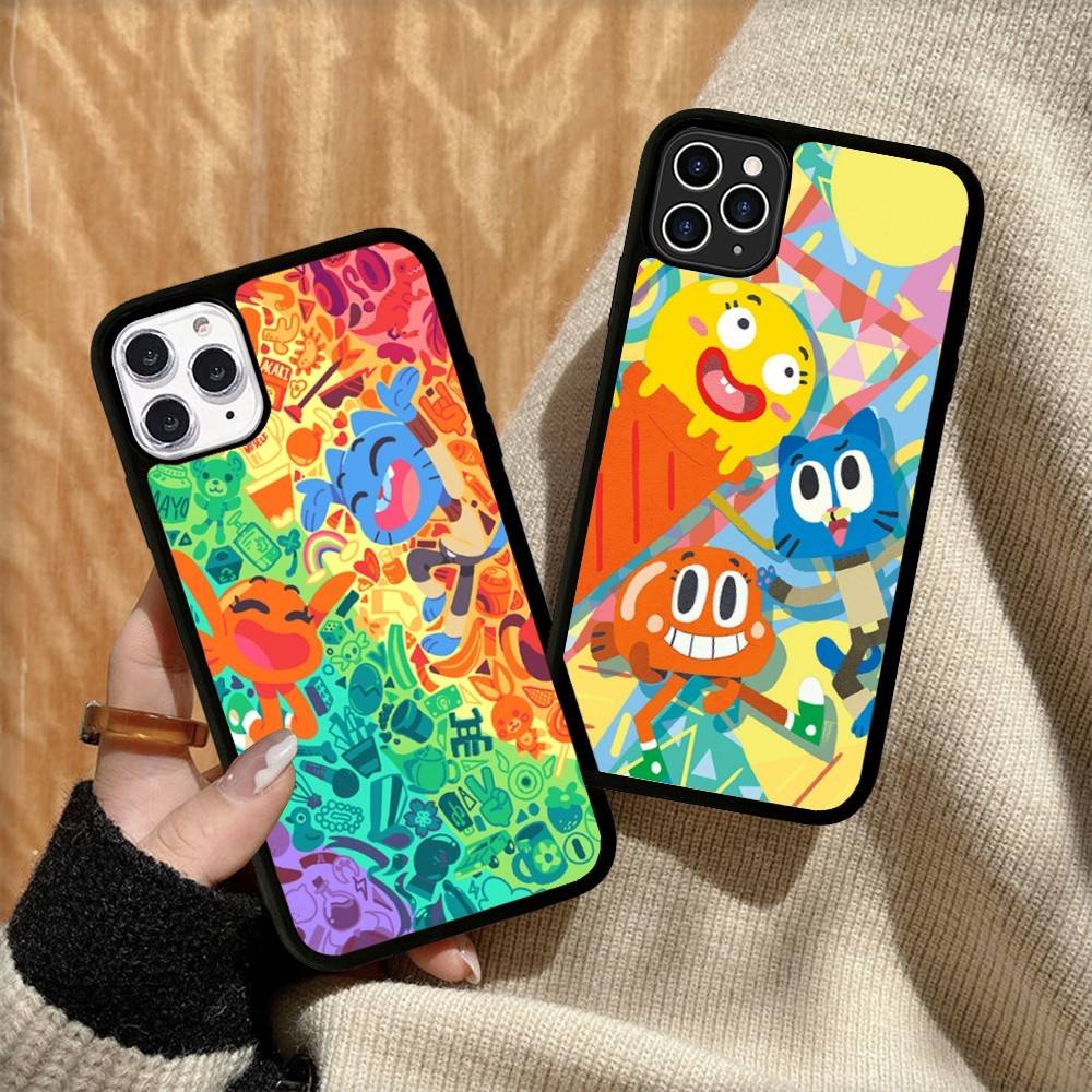 Чехол для телефона Gumball Anime A-Amazing World для iPhone 17 16 15 14 13 Pro 12 11 Pro Max, Жесткий PC+TPU, Задняя крышка