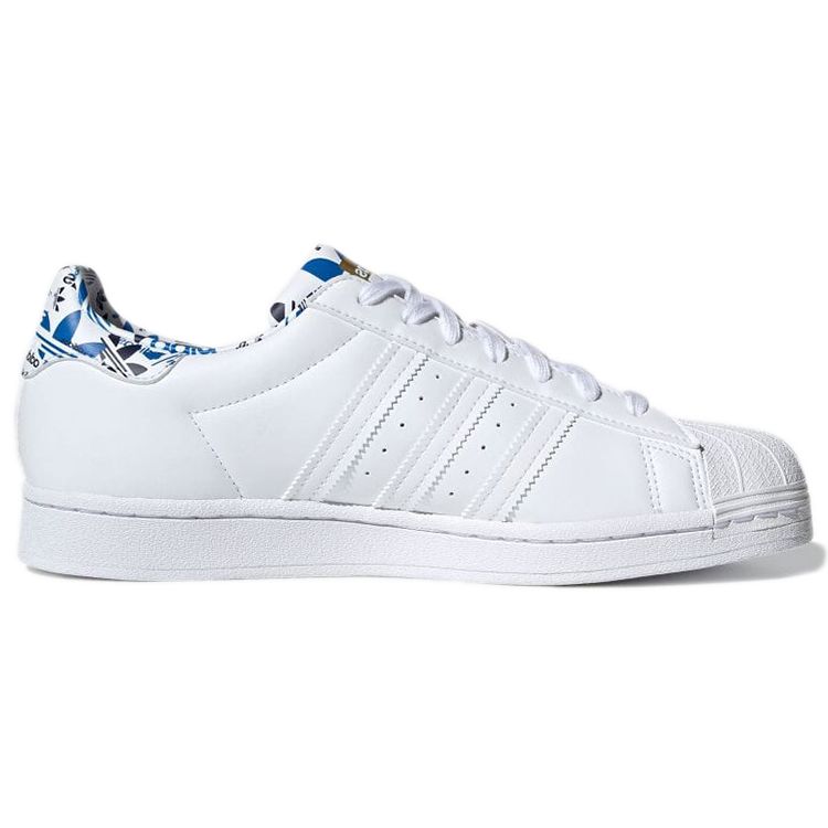 Adidas Superstar White Gold Metallic Unisex Sneakers Cloud-White H00186