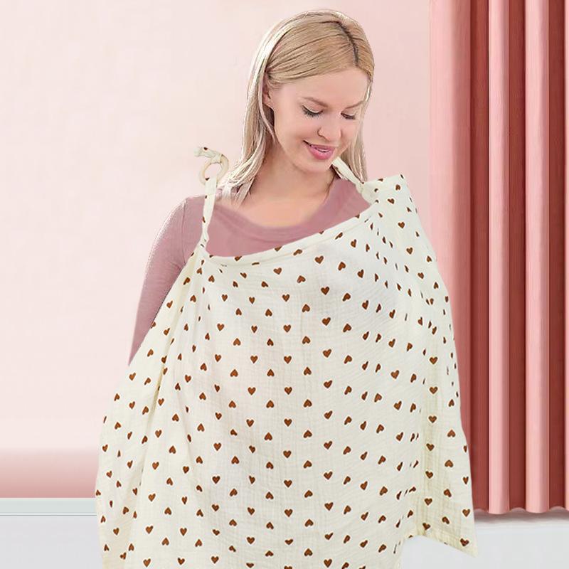 Двухслойный хлопковый чехол для кормления, одеяло для кормления грудью, детское одеяло, уличное муслиновое полотенце-марля, многофункциональная шаль, одеяло для коляски