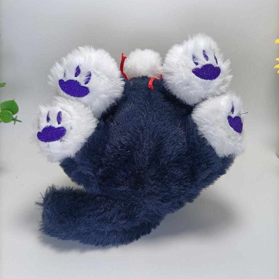 Game Genshin Black Scaramouche Cat Fluffy Impact Wanderer Pet Plush Toys Cosplay Doll Soft Stuffed Pillow Gift for Kids