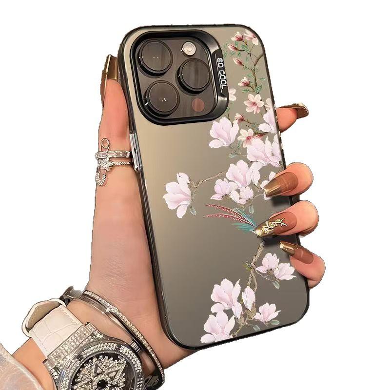 Чехол Floral Birds для iPhone 17 Promax: Японский и корейский стиль для iPhone 16/15/14/13