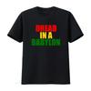 Футболка DREAD IN A BABYLON Все размеры Цвета Регги Даб U Jah Раста Дизайн винтажный Стильная уличная одежда с эффектом стирки Дышащая