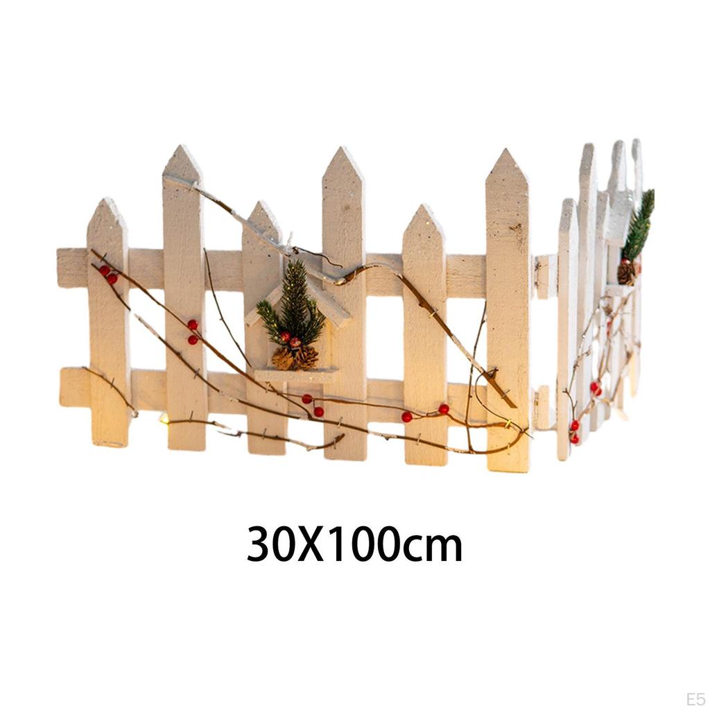 Рождественский забор, деревянный штакетник, украшение для сада феи, орнамент