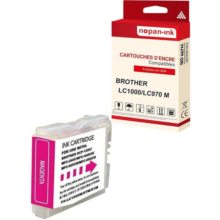 1 Cartouche compatible pour BROTHER LC 1000 XL LC1000XL Magenta Lune Brother DCP 130 C 135 C 150 C 150 Series 153 C 330 C 350 C 350