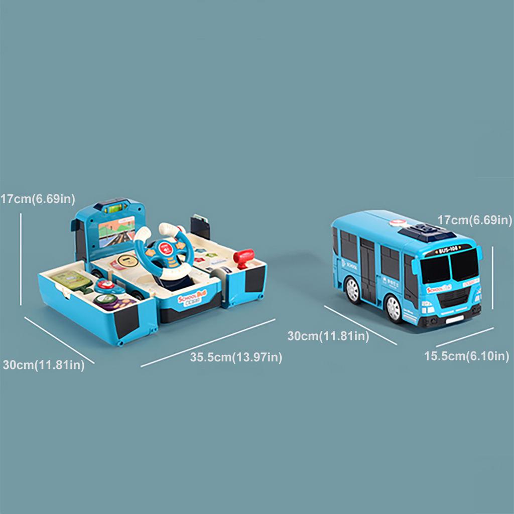 (орхидея)Детский многофункциональный деформируемый автобус-руль с легкой инерционной прогулкой