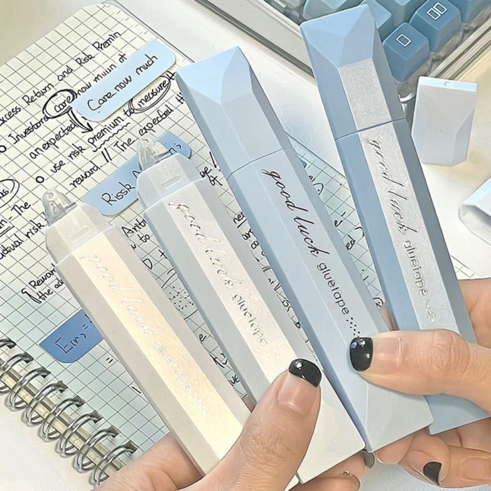 4PCS Gradient Color Dot Glue Tape Erasable Rolling Glue Tape Glue Tape Pen  Student Stationery