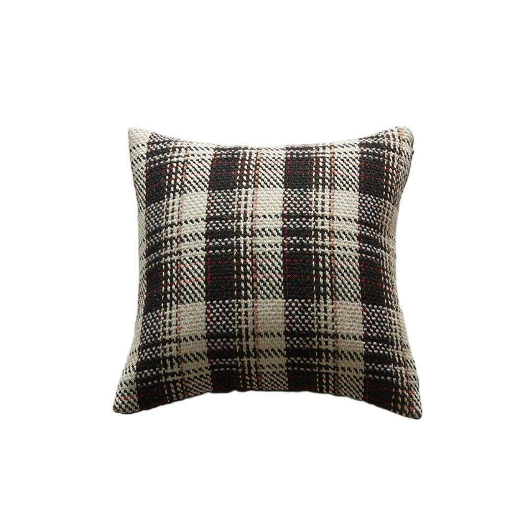Multiple Sizes Throw Pillowcover Classic Cushion Cover Soft Christmas Plaid Pillowcase  Sofa/Bed