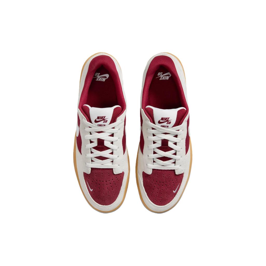 Nike Force 58 SB Team Red Gum Light Brown Unisex Sneakers Summit-White White DV5477-601