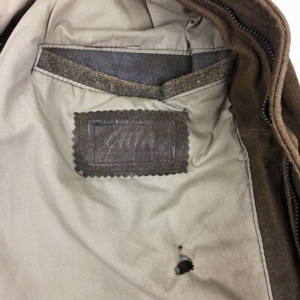 Редкая винтажная военная куртка Bencat 1936 в очень хорошем состоянии CHIA Вьетнам/ВВС США Куртка-бомбер Размер S Коричневая кожаная куртка(ИСПОЛЬЗОВАЛ)