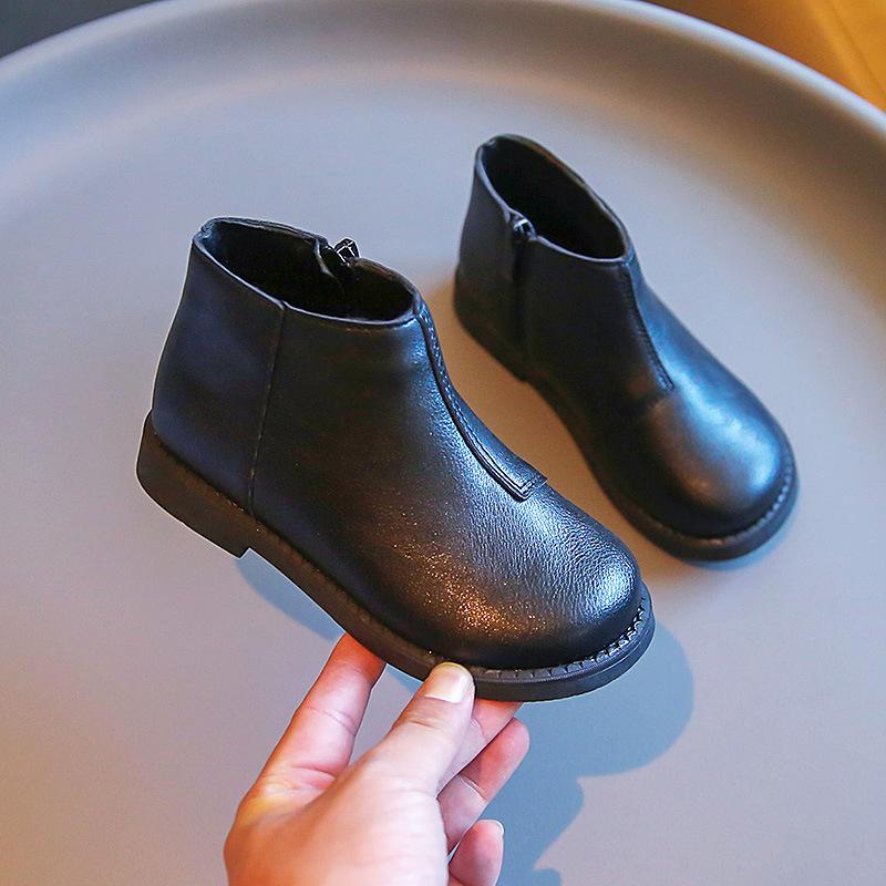 Короткие ботинки для девочек, осенние и зимние ботинки в стиле принцессы, мягкие ботинки на подошве, детские ботинки, детские модные ботинки Martin