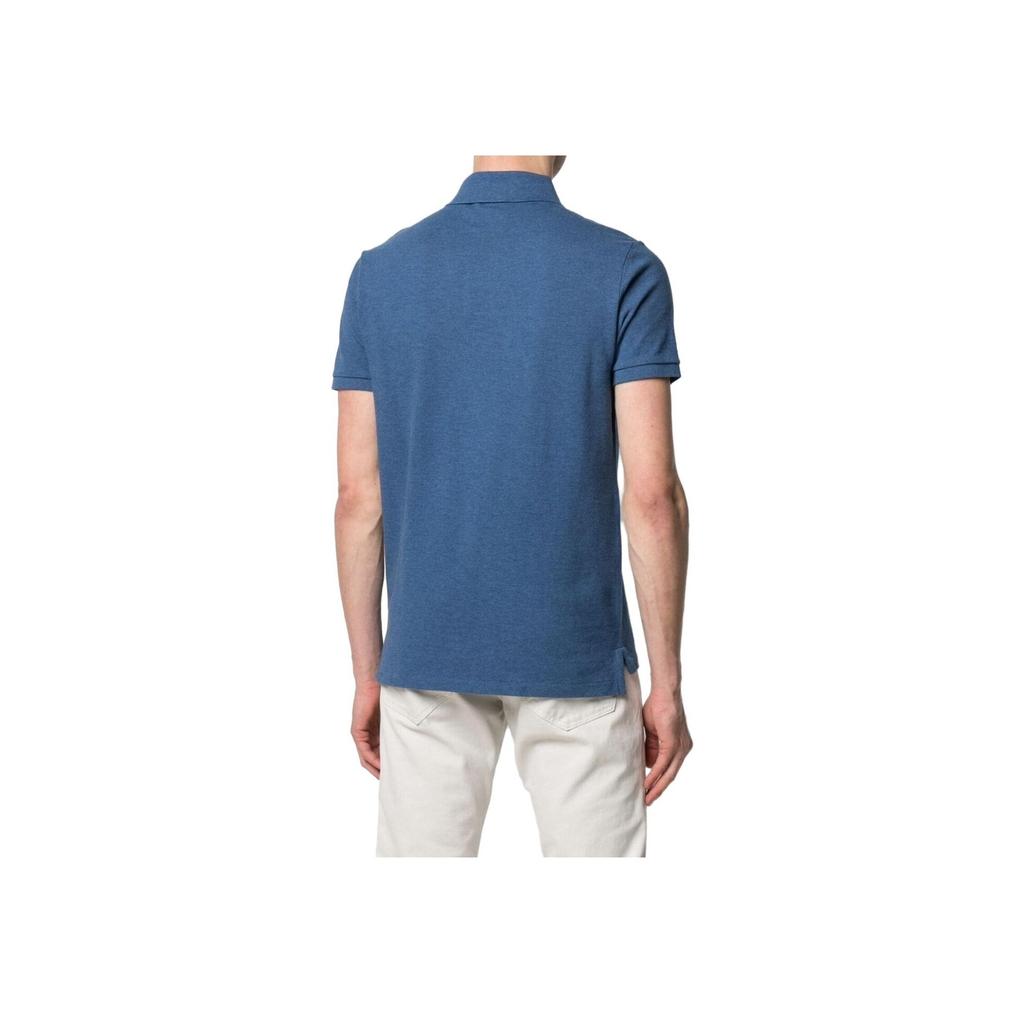 Polo Ralph Lauren Solid Logo Embroidered Short Sleeve Polo Shirt Men Tops Navy-Blue 710680784-046