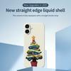 For iPhone 17 Case Christmas Tree Potted Plants Pattern Printing Straight Edge TPU Phone Back Cover