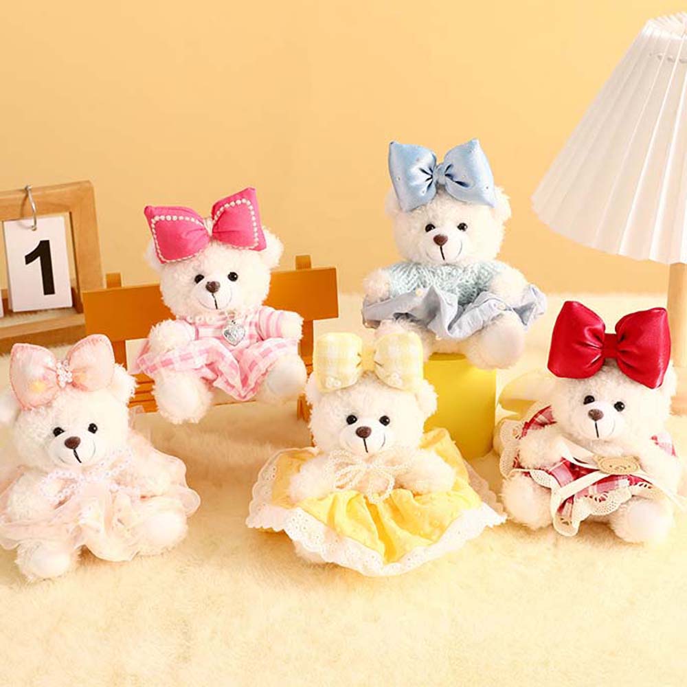 Princess Dress Bear Bow Bear Dolls Pendant Decoration Stuffed Animal Toys Ornaments