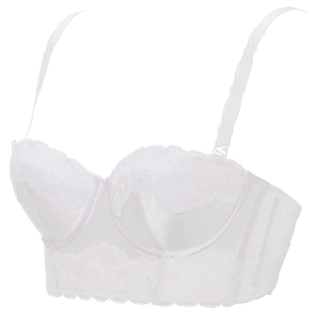 AMOSTYLE Свадебное нижнее белье Длинный бюстгальтер 0003 C75 Размер (Свадьба) (белый)