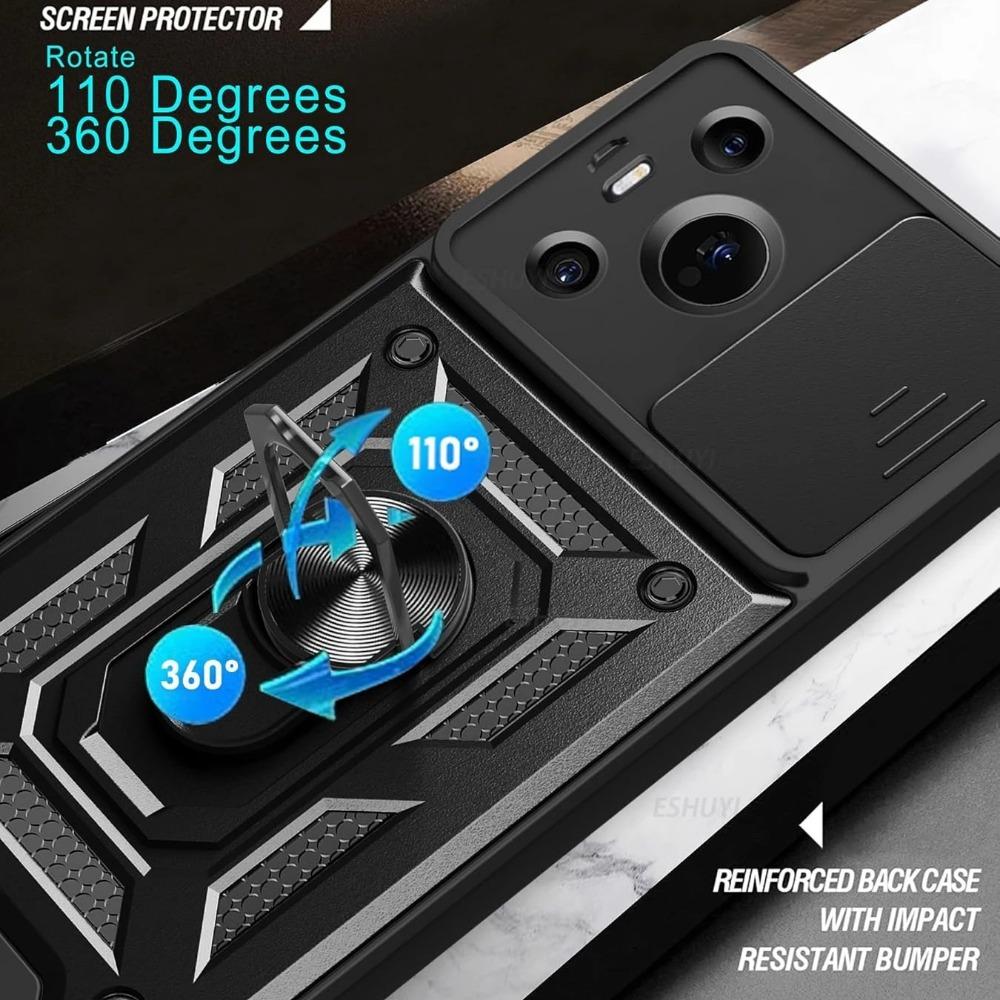 Чехол Armor Case для Huawei Pura 70 Ultra P70 Pro, защитный чехол для объектива с кольцом и магнитным держателем, чехол для полной защиты Business