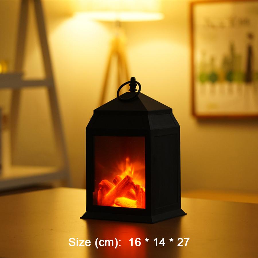 LED Simulation Flame Lamp Nordic Style Decorative Fireplace Lamp Creative Home Crafts Atmosphere Night Light