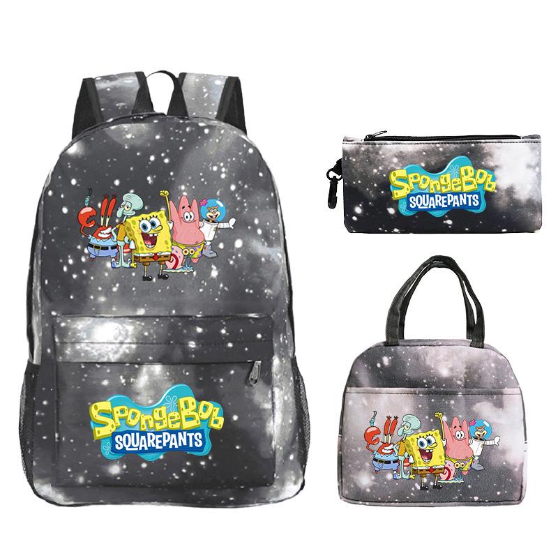Campus Trend Leisure Children'S Animation Backpack Lightweight Large Capacity Primary And Secondary School Student School Bag Set