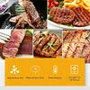 Square Cast Iron Grill Pan, Pre-Seasoned Non-Stick Striped Skillet for Steak, Bacon, Shrimp, Compatible with All Stovetops, 26cm Large Cooking Surface
