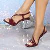 Liyke Летняя мода винно-красного цвета лакированная кожа женские 9 см прозрачные босоножки из плексигласа каблуки сексуальные квадратные носы свадебные выпускные туфли туфли-лодочки