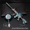 Multiple Styles M416 PUBG Toy Gun Metal Weapon Model Pan Keychain Assemble Parts Alloy Light Key Chain Car Pendant Gift Toy