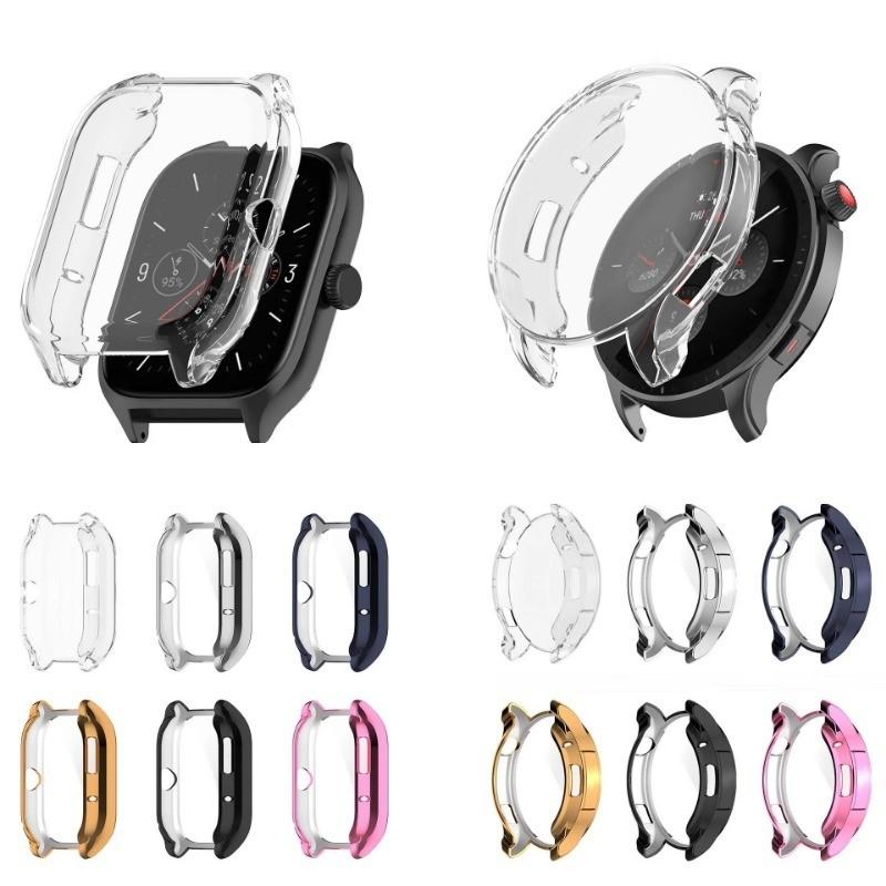 Чехол + ремешок для умных часов Amazfit GTS4 Mini, мягкий силиконовый ремешок, браслет для Huami Amazfit GTS2 GTS2 Mini GTR4 GTR2, спортивный силиконовый ремешок