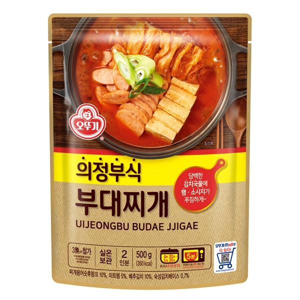 Ottogi Uijeongbu Budae Jjigae, 500g, 3 Pieces, Korean Convenience Food