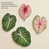 Acrylic Tropical Plant Coasters, Heat Resistant Non-Slip Drink Coasters, Easy Clean Leaf Shaped Pads for Coffee Table Desk Decor, Home Gift