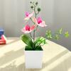 Artificial Bonsai Realistic Three Flowers Non-fading Non-Withered Decorative DIY Phalaenopsis Orchid Fake