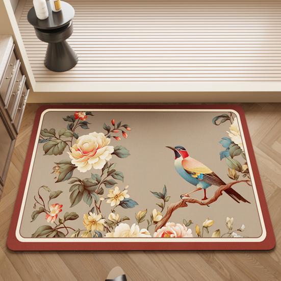Chinese Style Thickened Tea Mat Kitchen Countertop Water Absorbent Coaster Non-Slip Wash-Free