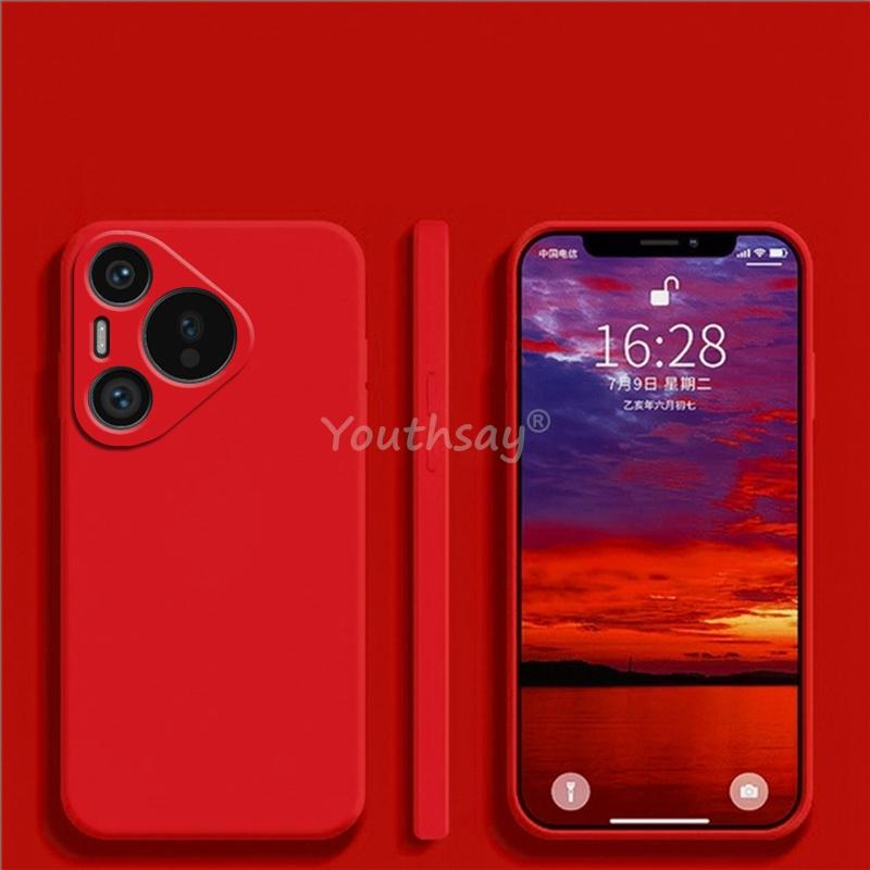Для Huawei Pura 70 Pro Чехол Pura 70 Pro Чехол Жидкий Силиконовый Простой ТПУ Противоударный Матовый Защитный Телефон Huawei Pura 70 Pro Чехол