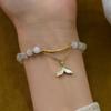 Real Gold Electroplated Opal Fish Tail Pendant Bracelet, Korean Bracelet Temperament Bracelet, Opal Bracelet, Female Does Not Fade