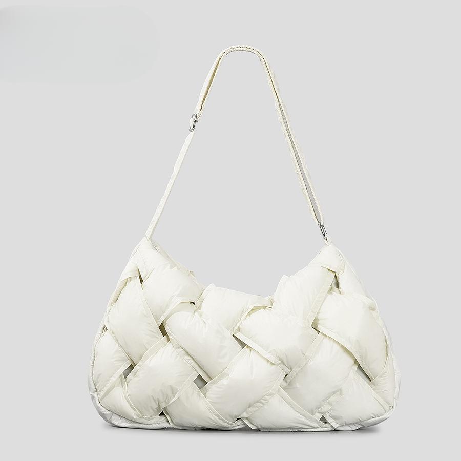 Женская сумка через плечо из нейлонового хлопка, легкая, вместительная, с простым плетением, из хлопка