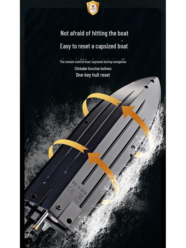 HJ812 Высокоскоростной гоночный катер на радиоуправлении - 2.4G Электрическая водная игрушка, 25 км/ч.