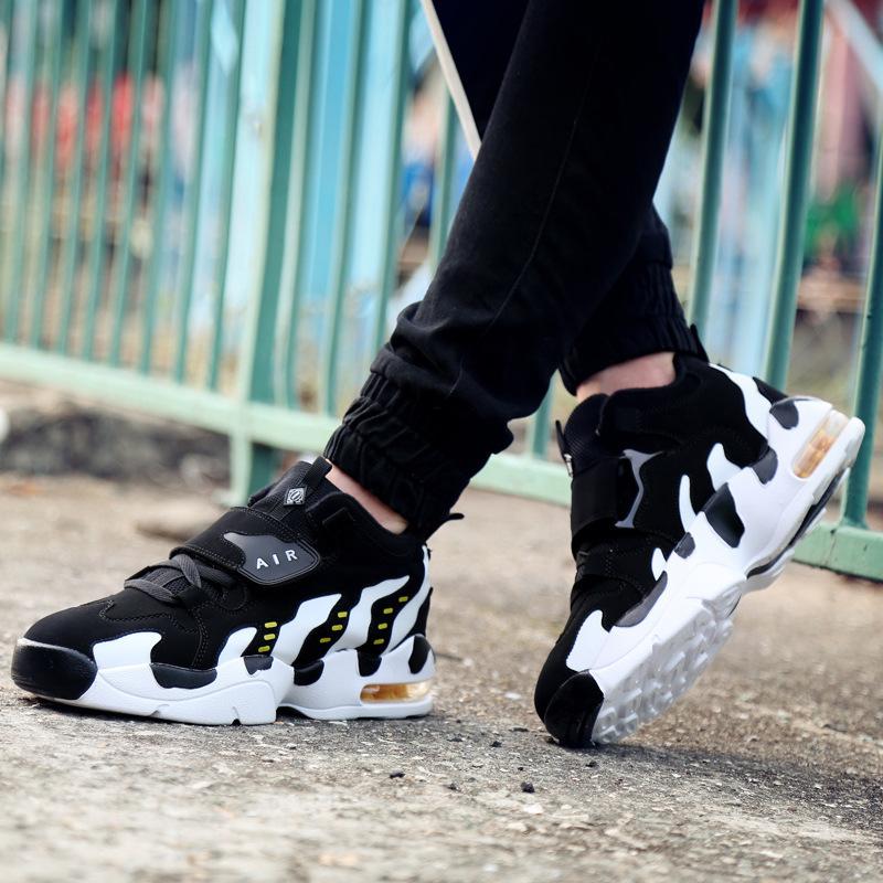 Высокие кроссовки с воздушной подушкой для пары, Colorblock, нескользящие, повседневные, спортивные