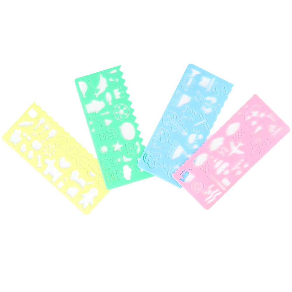 Доска для рисования Мультяшный Спирограф Школьные принадлежности для рисования Пластиковые линейки для рисования Шаблон для рисования