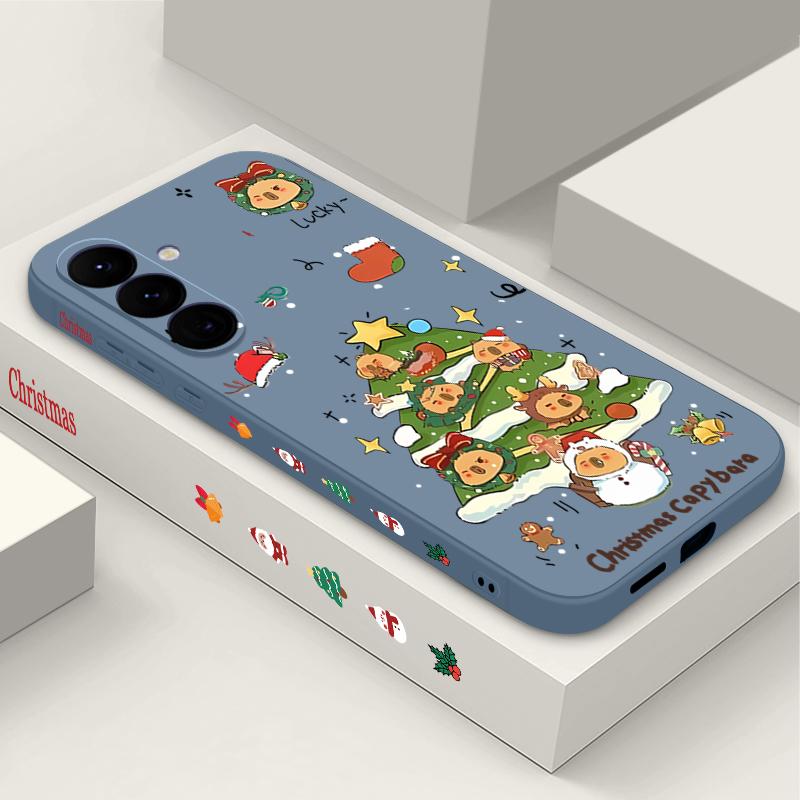 Чехол с рисунком рождественской елки для Samsung Galaxy S25 S24 Ultra S23 S22 Plus S21 FE A15 A16 A17 A26 A35 A36 A54 A55 A56 5G Чехол-шнурок Фунда