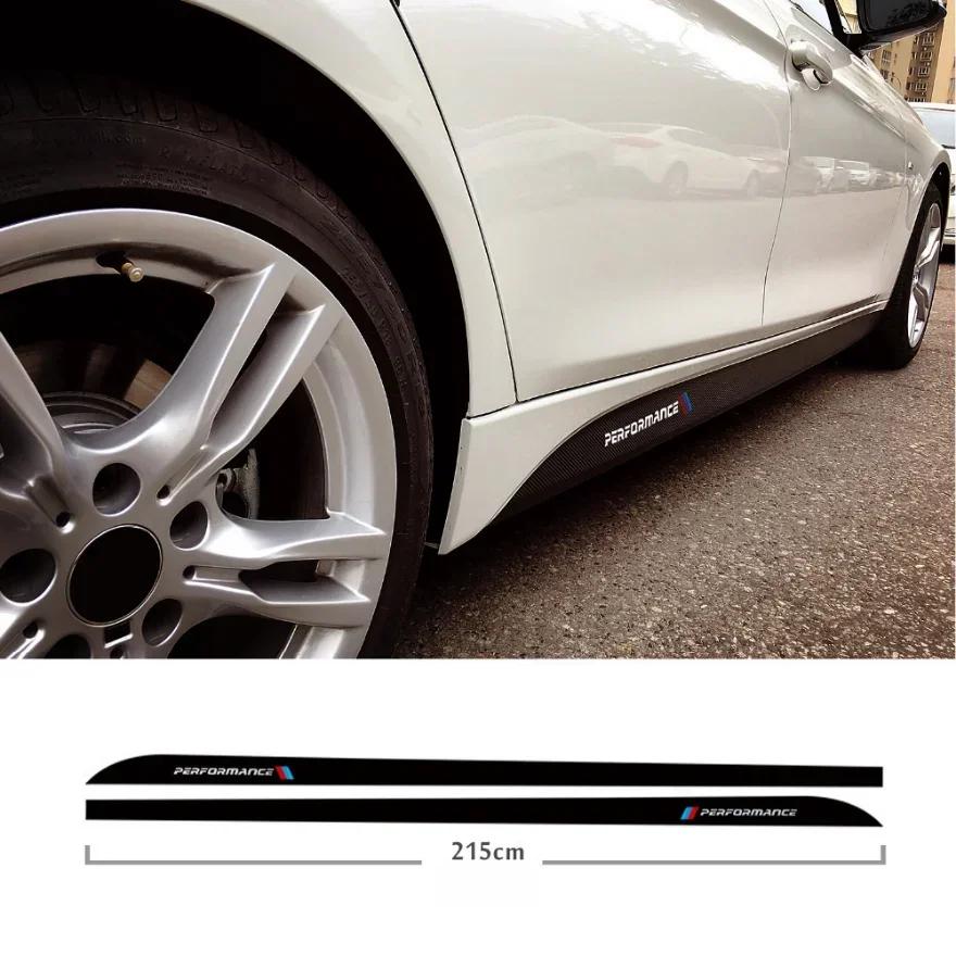 AJGX7 For BMW E90 E92 E93 F20 F21 F30 F31 F32 F33 F34 F15 F10 F01 F11 F02 G30 M Performance Side Skirt Sill Stripe Body Decals Sticker