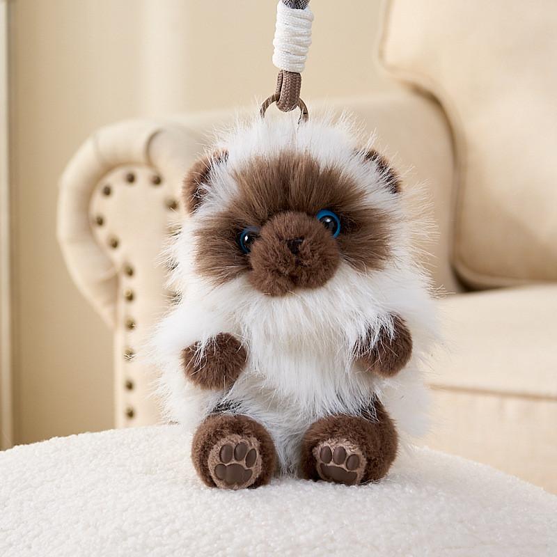 Cute Plush Cat Pendant With Long Plush Material For Gift And Backpack Decoration