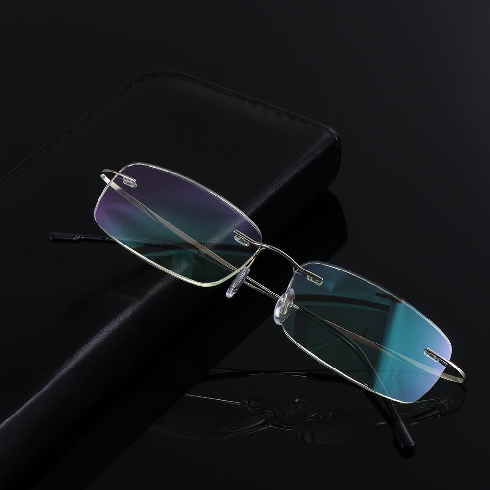 1pc Rimless Reading Glasses Men Women Memory Titanium Presbyopic Eyeglasses High -Definition Eyewear Vision Care +1 .0 ~+4 .0
